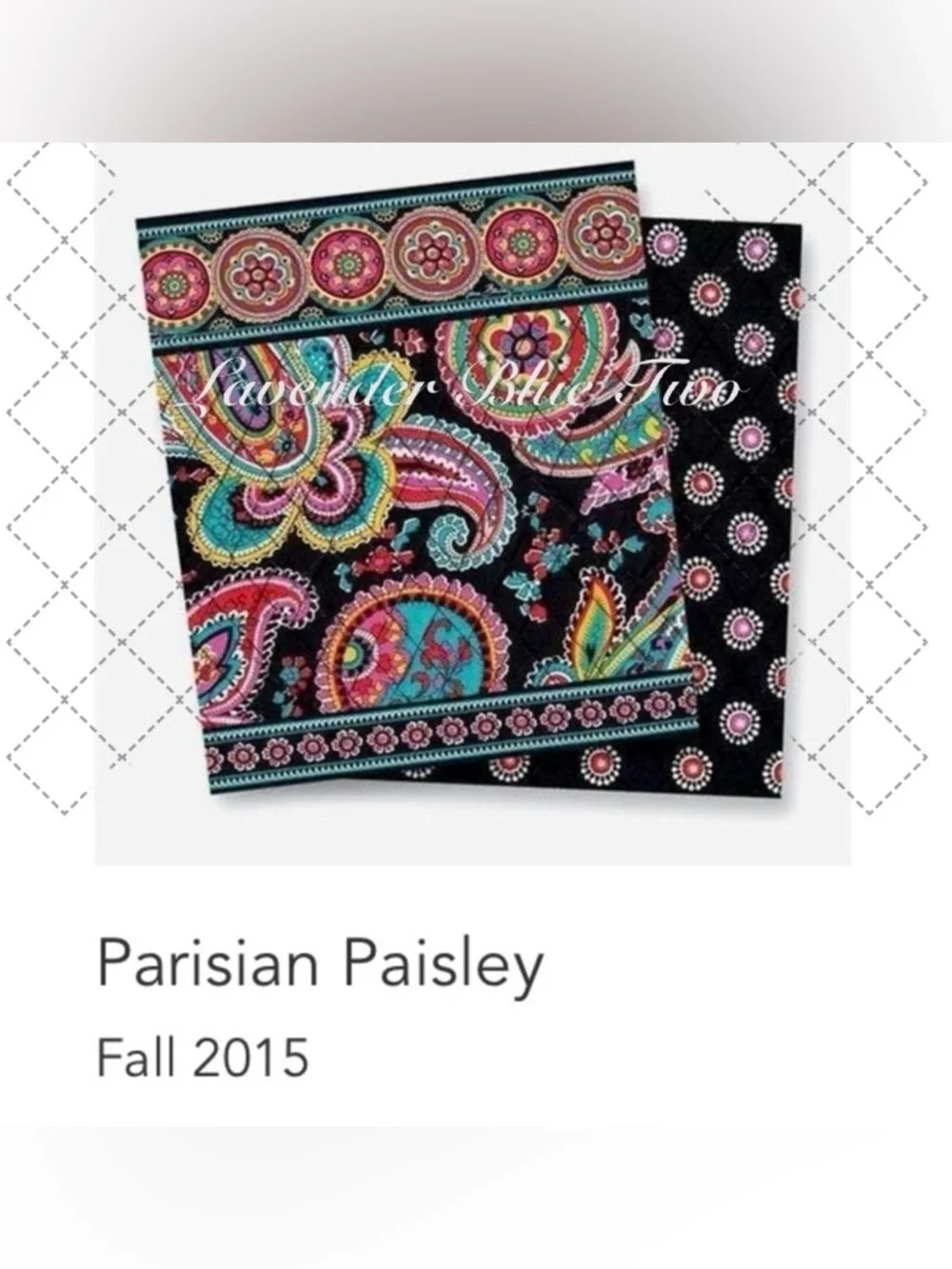 New VERA BRADLEY Parisian Paisley 2016Smart Phone Wristlet Wallet Lippies
